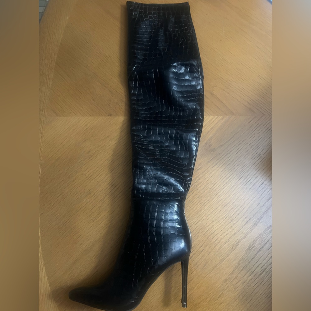 Knee high leather boots